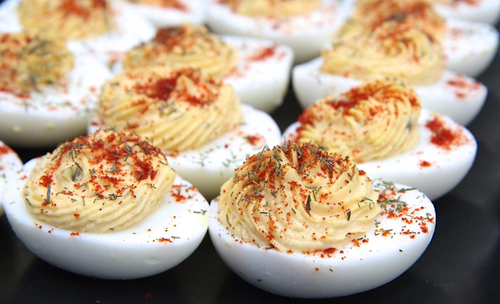 Deviled eggs with Diamond Dale's spice